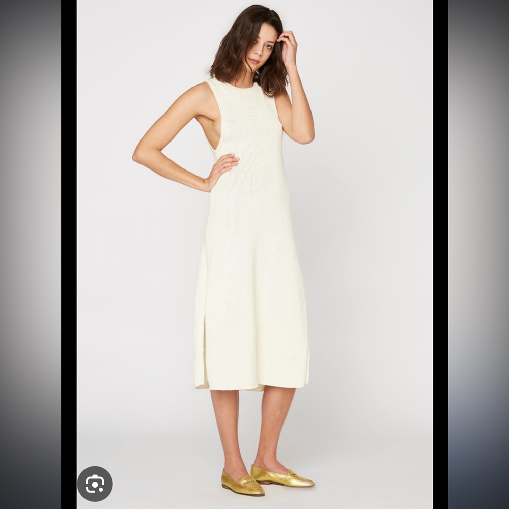 Lacausa Opal Hand Knit Dress in Ecru